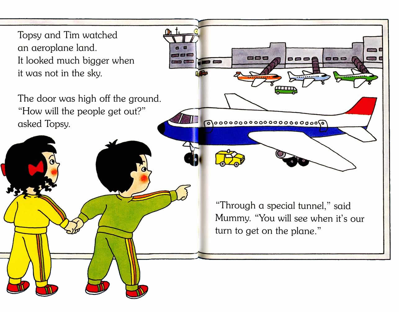 Ladybird - Topsy Tim Books - Go On An Aeroplane (06),绘本,绘本故事,绘本阅读,故事书,童书,图画书,课外阅读